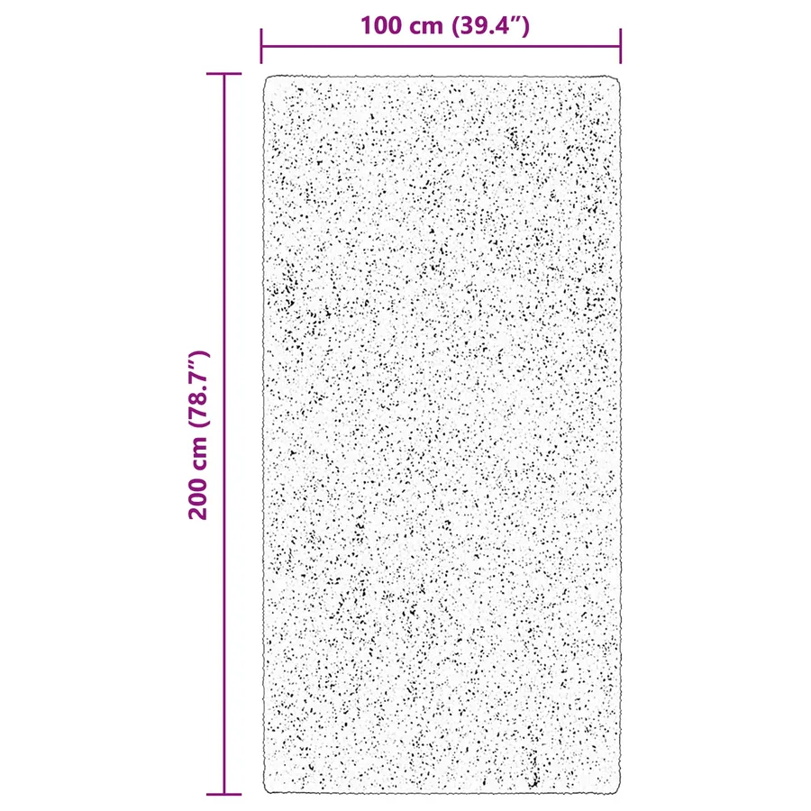 Tapis doux à poils moyens et lavable HUARTE Marron 200 x 100 cm - 10