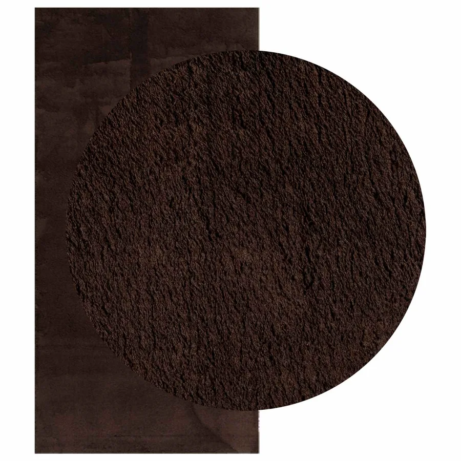 Tapis doux à poils moyens et lavable HUARTE Marron 200 x 100 cm - 3