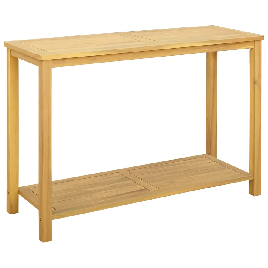 Table console de jardin Acacia clair 110 x 40 x 75 cm