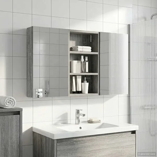 Ensemble de Meubles de Salle de Bain 3 pcs 90 x 10,5 x 50 cm