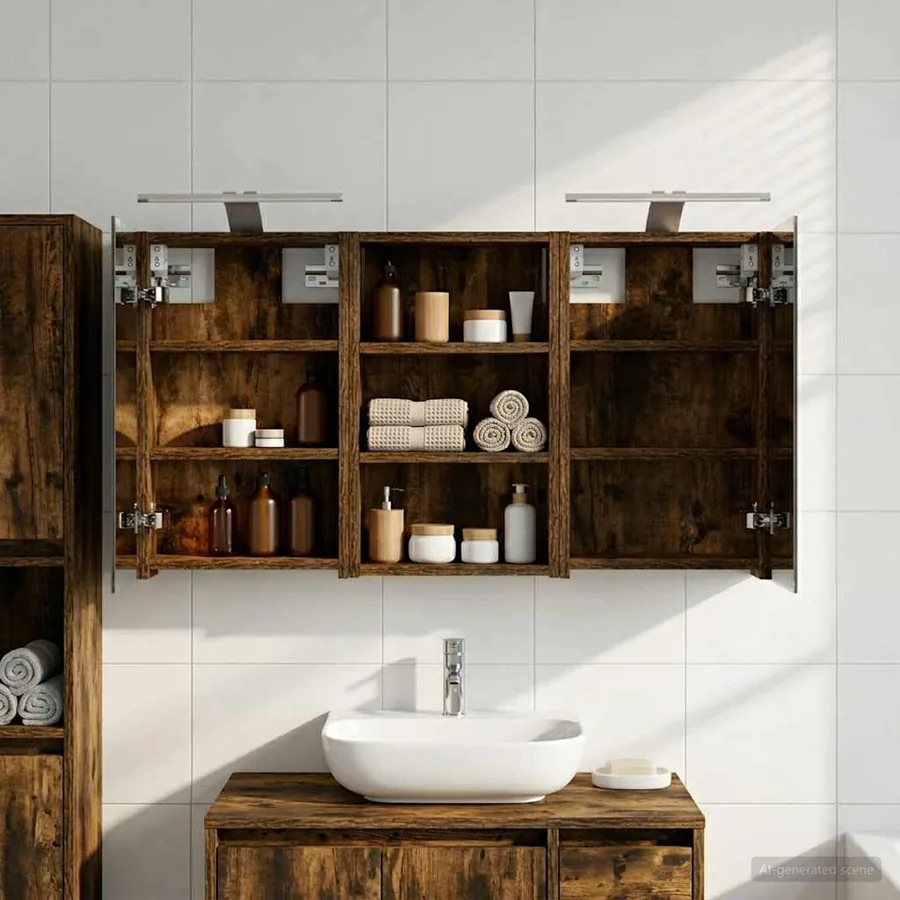Ensemble de Meubles de Salle de Bain 3 pcs 90 x 10,5 x 50 cm