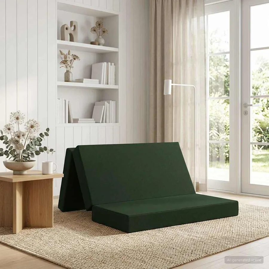 Canapé-lit pliable 160 x 67 x 45 cm Vert foncé