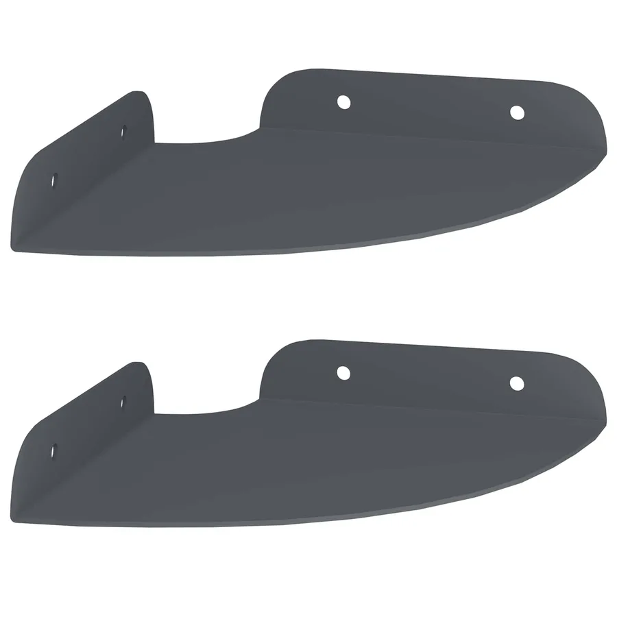 Étagère flottante avec étagère 2 pcs Anthracite 15 x 15 x 2 cm - 2