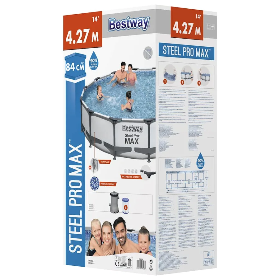 Bestway Ensemble de piscine Steel Pro MAX 427x84 cm - 9