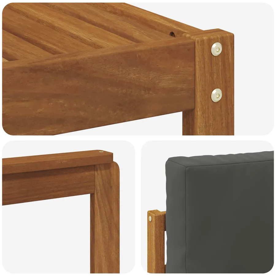 Ensemble de canapés d'extérieur 6 pcs Naturel et Anthracite - 6