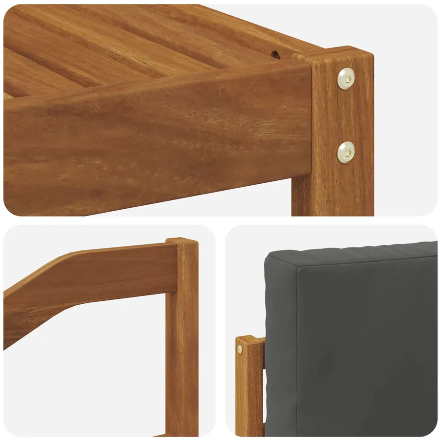 Ensemble de canapés d'extérieur 6 pcs Naturel et Anthracite - 6