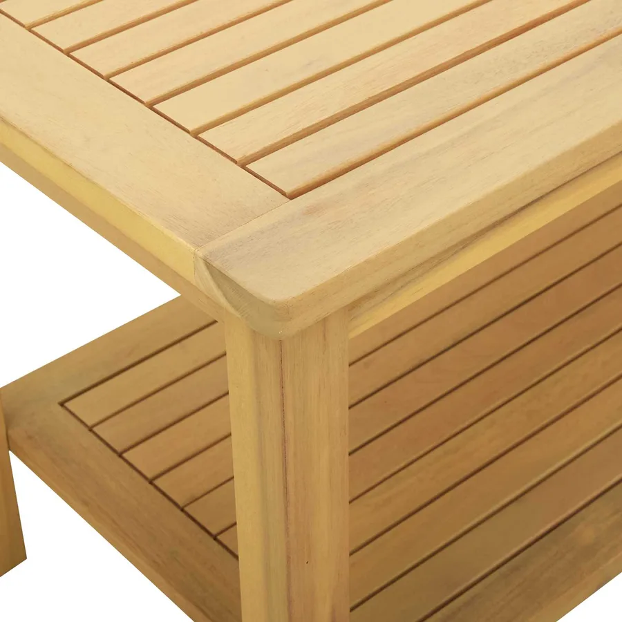 Table d'appoint Huile Naturelle 70 x 40 x 45 cm - 8