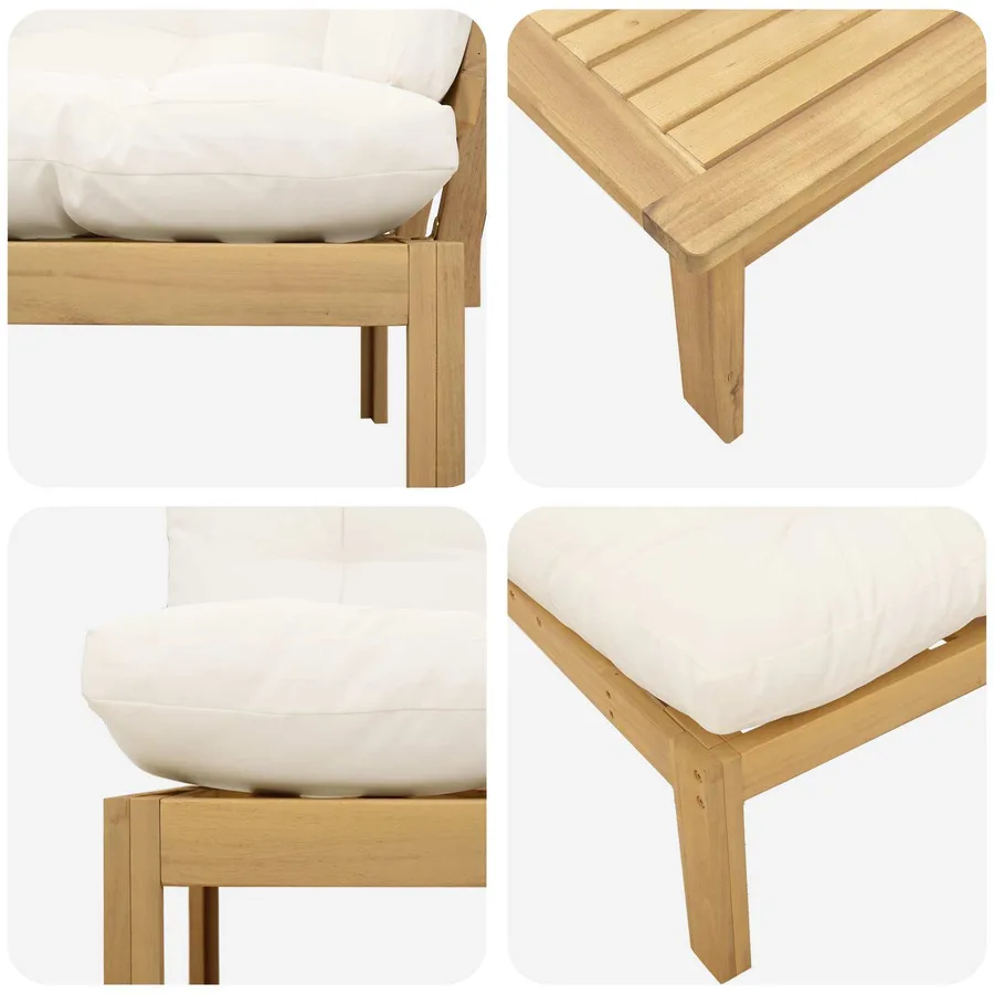 6 Pièce Unité du canapé en palette de jardin - 11