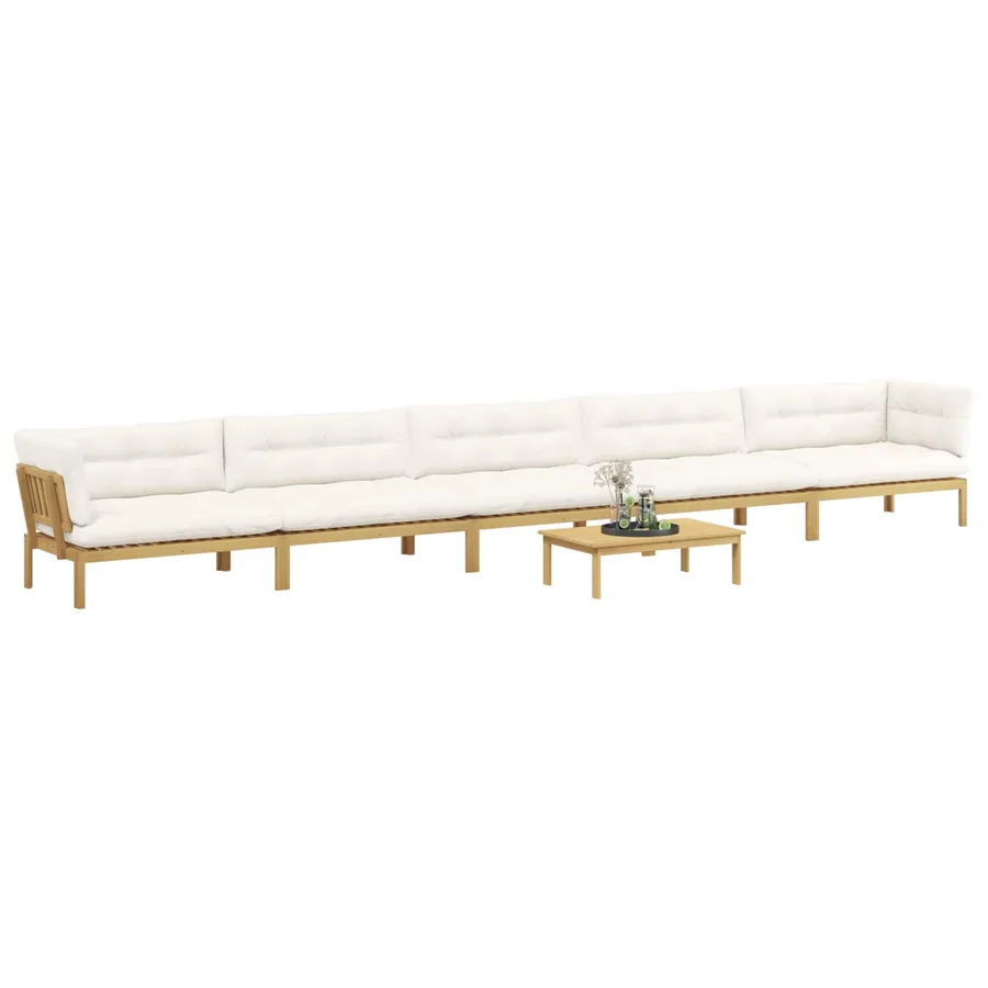 6 Pièce Unité du canapé en palette de jardin - 3