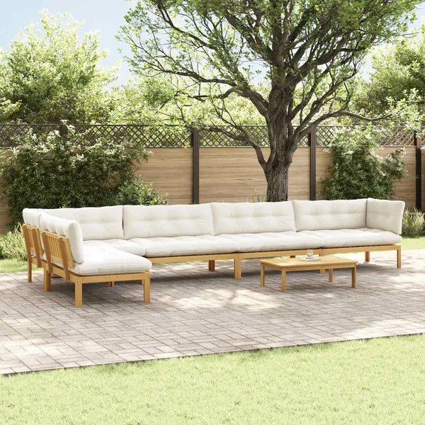 6 Pièce Unité du canapé en palette de jardin