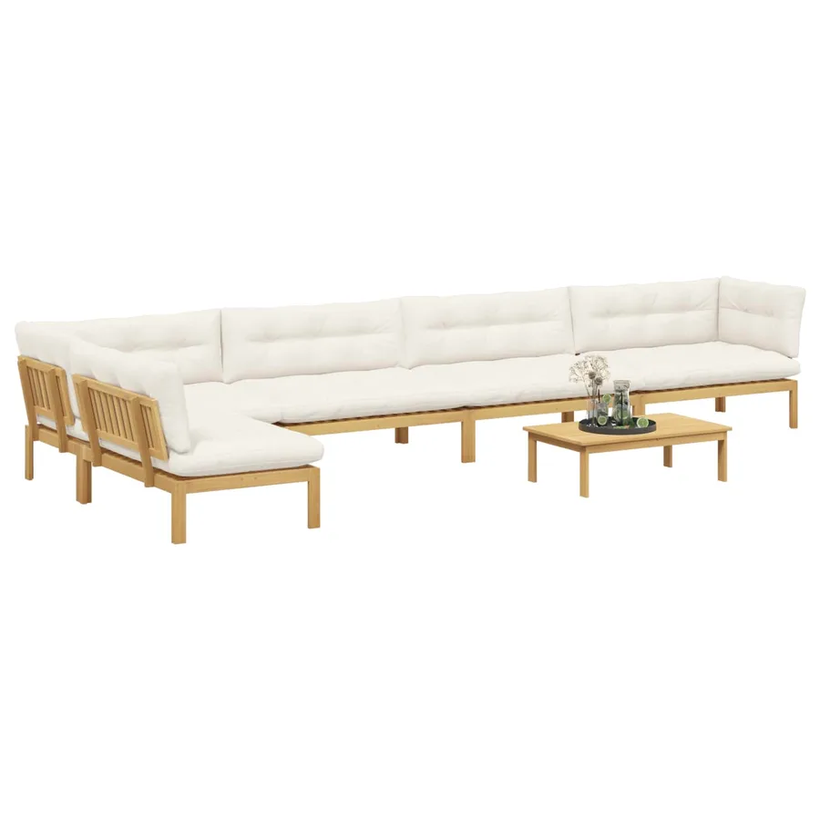6 Pièce Unité du canapé en palette de jardin - 3