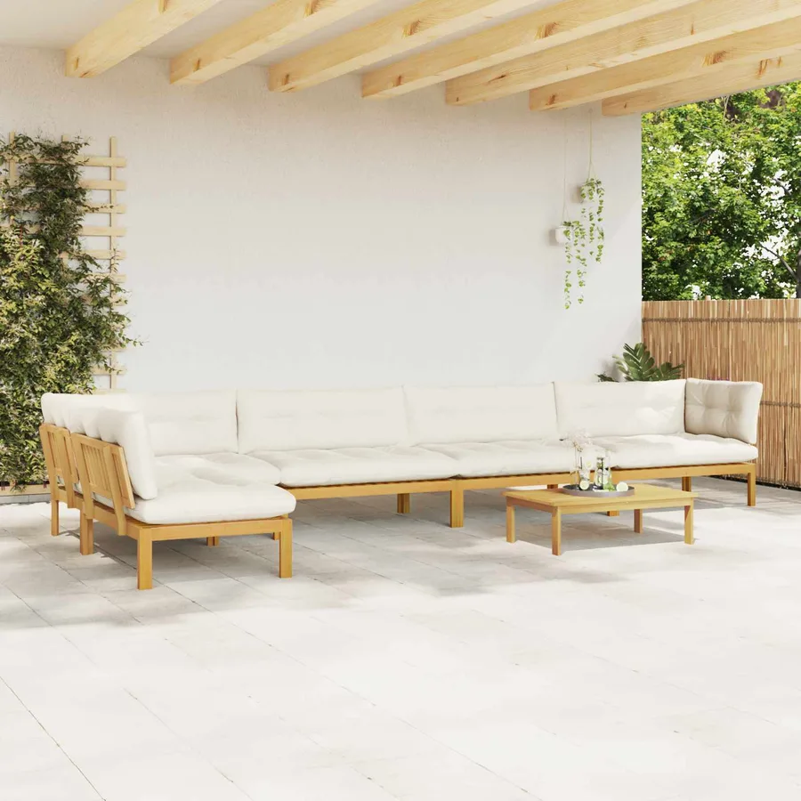 6 Pièce Unité du canapé en palette de jardin - 4