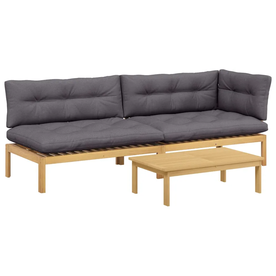 3 Pièce Unité du canapé en palette de jardin - 2