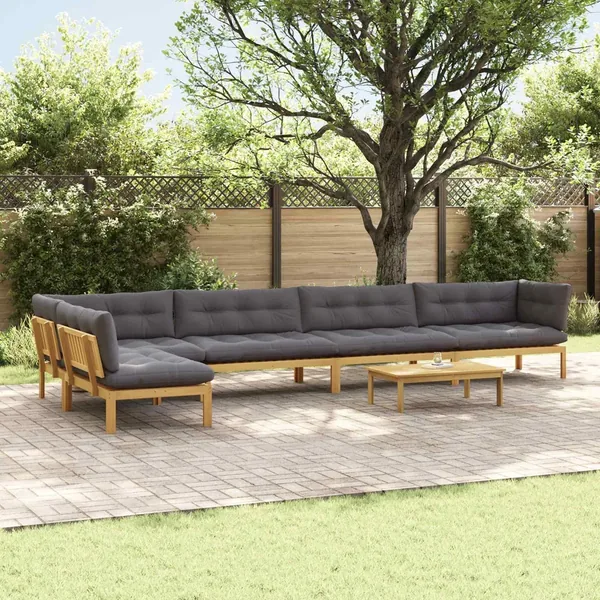 6 Pièce Unité du canapé en palette de jardin