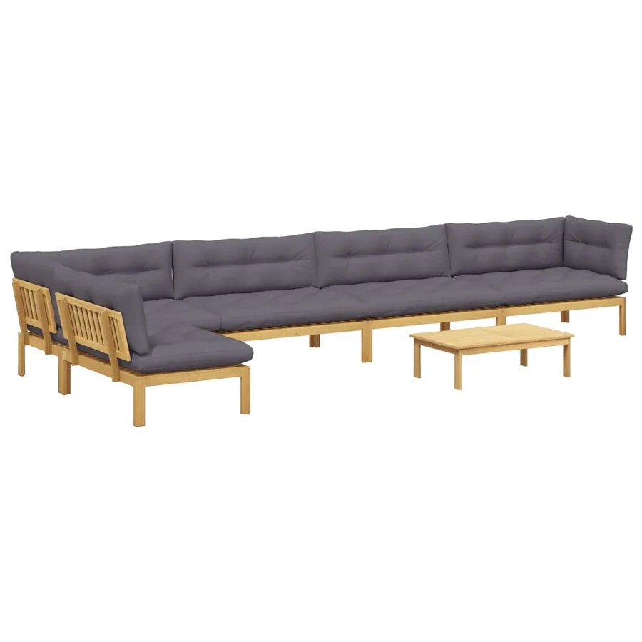 6 Pièce Unité du canapé en palette de jardin - 2