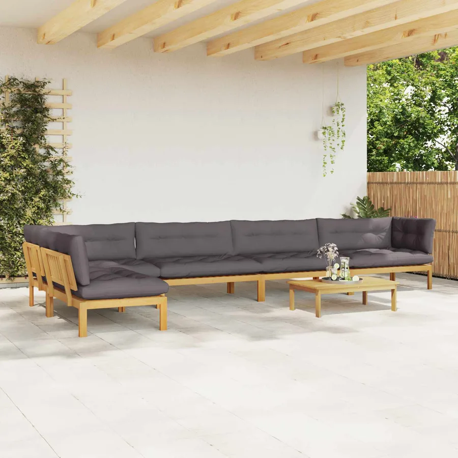 6 Pièce Unité du canapé en palette de jardin - 4