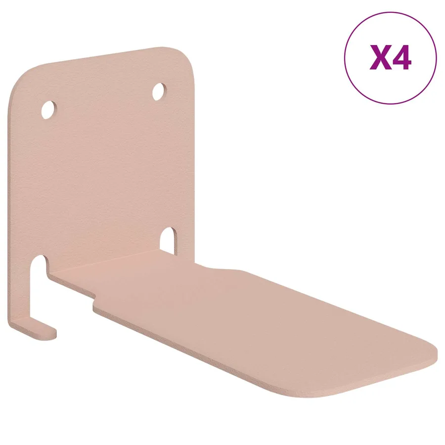 Étagère flottante avec étagère 4 pcs Rose 6 x 10,8 x 6,6 cm - 2