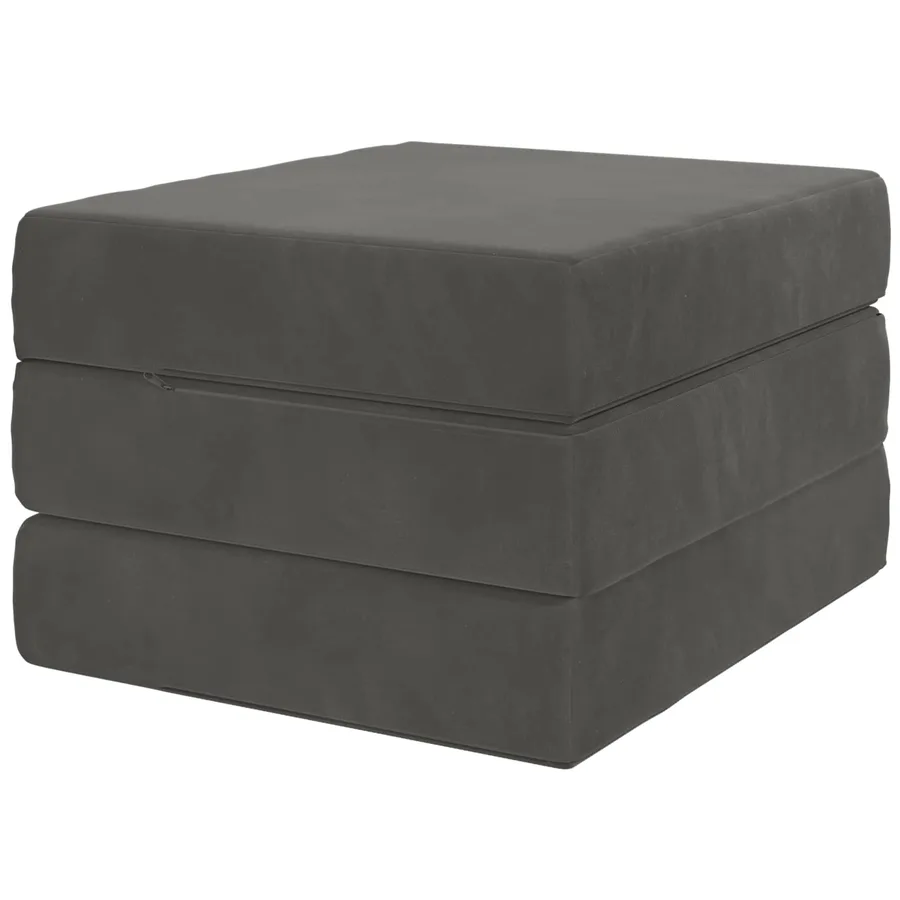 Canapé-lit pliable 75 x 63 x 45 cm Gris foncé - 5