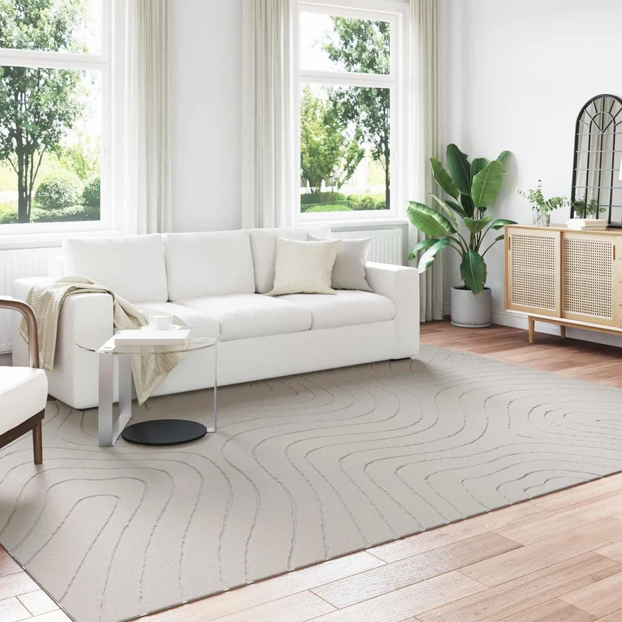 Tapis de surface PALMERAS Crème 280 x 200 cm Polyester