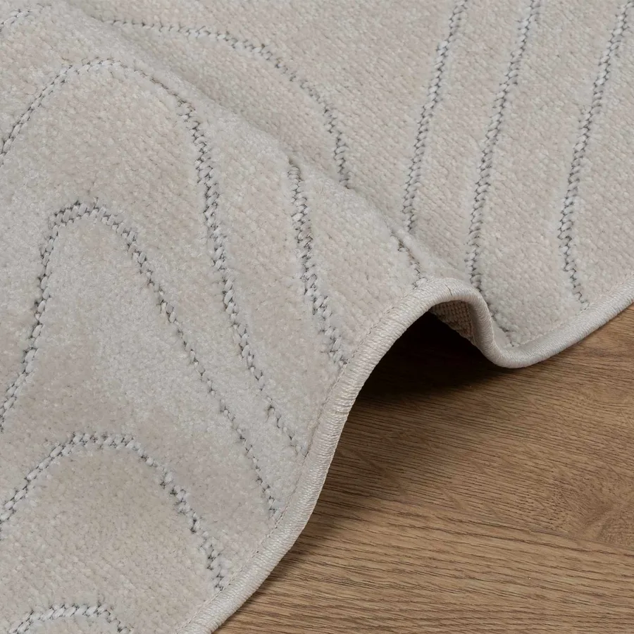 Tapis de surface PALMERAS Crème 280 x 200 cm Polyester - 5
