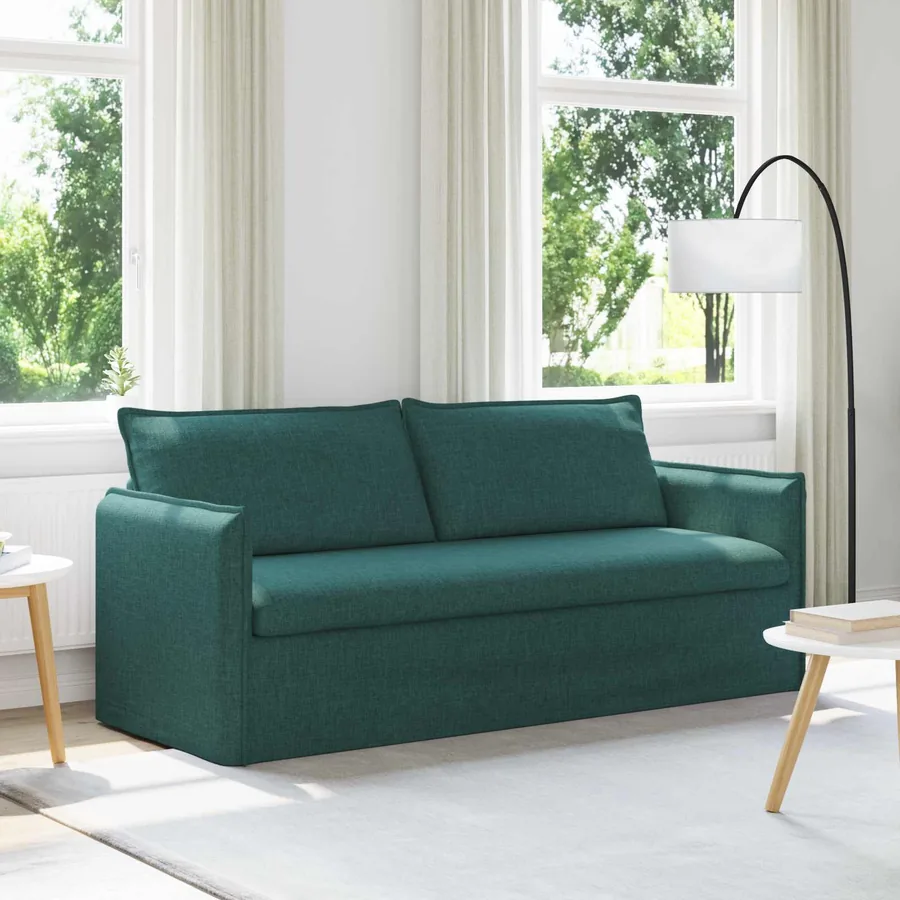 Canapé Vert foncé 196 x 82 x 85 cm tissu