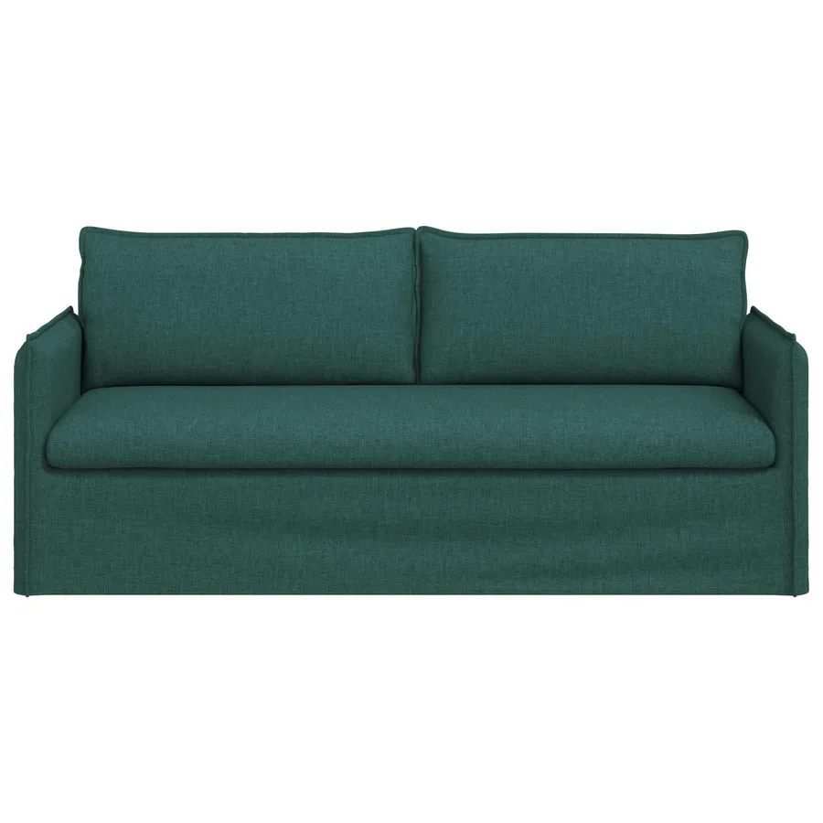Canapé Vert foncé 196 x 82 x 85 cm tissu - 4