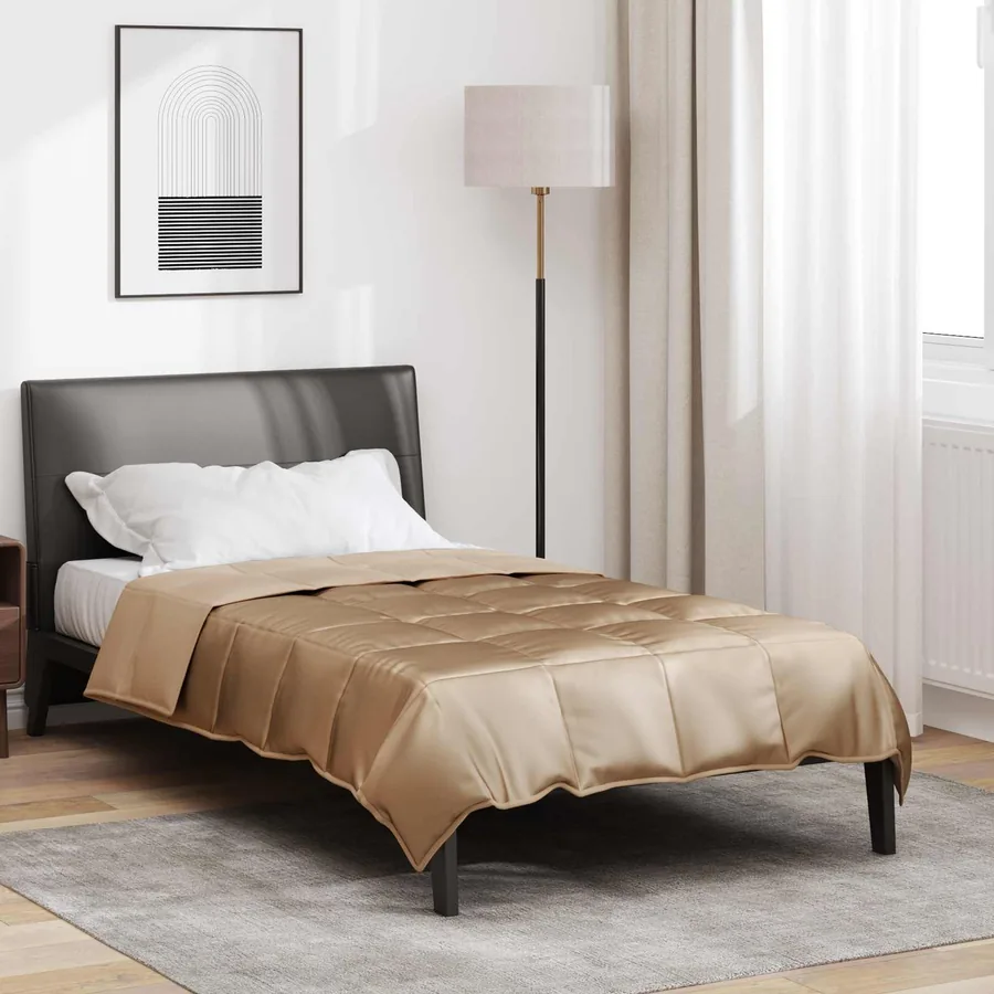 Duvet d'été simple Doré 140 x 220 cm Satin et Microfibre