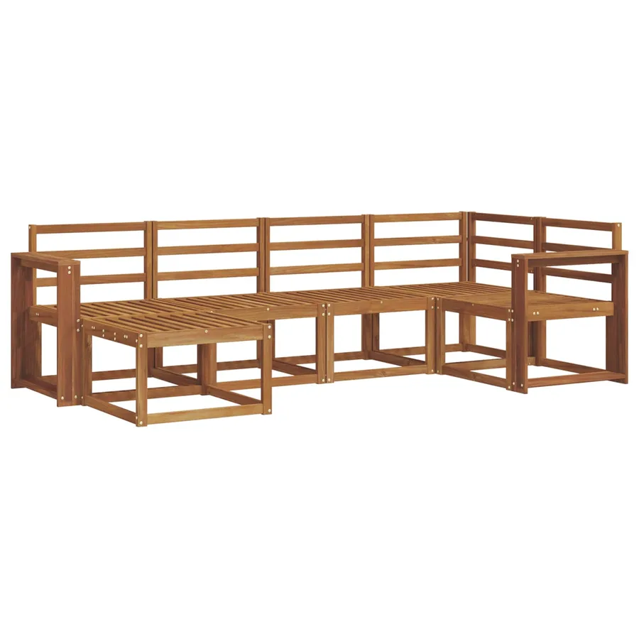 Ensemble de canapés d'extérieur 6 pcs Naturel - 2