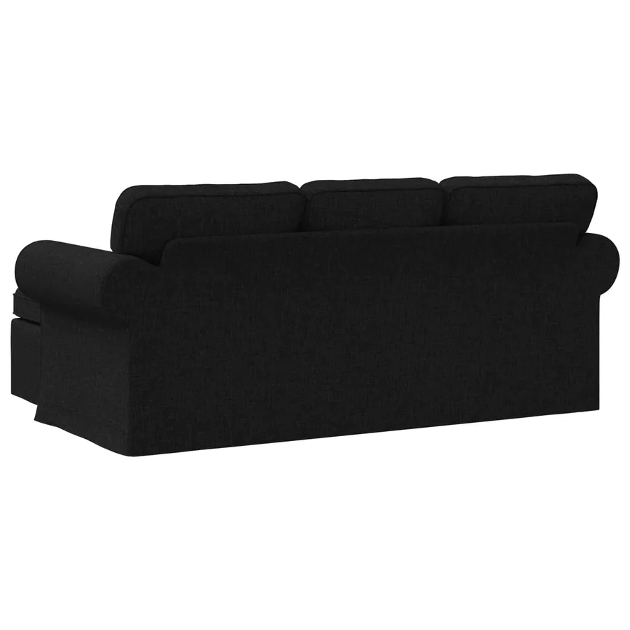 Canapé Noir 195 x 138 x 80 cm tissu - 6