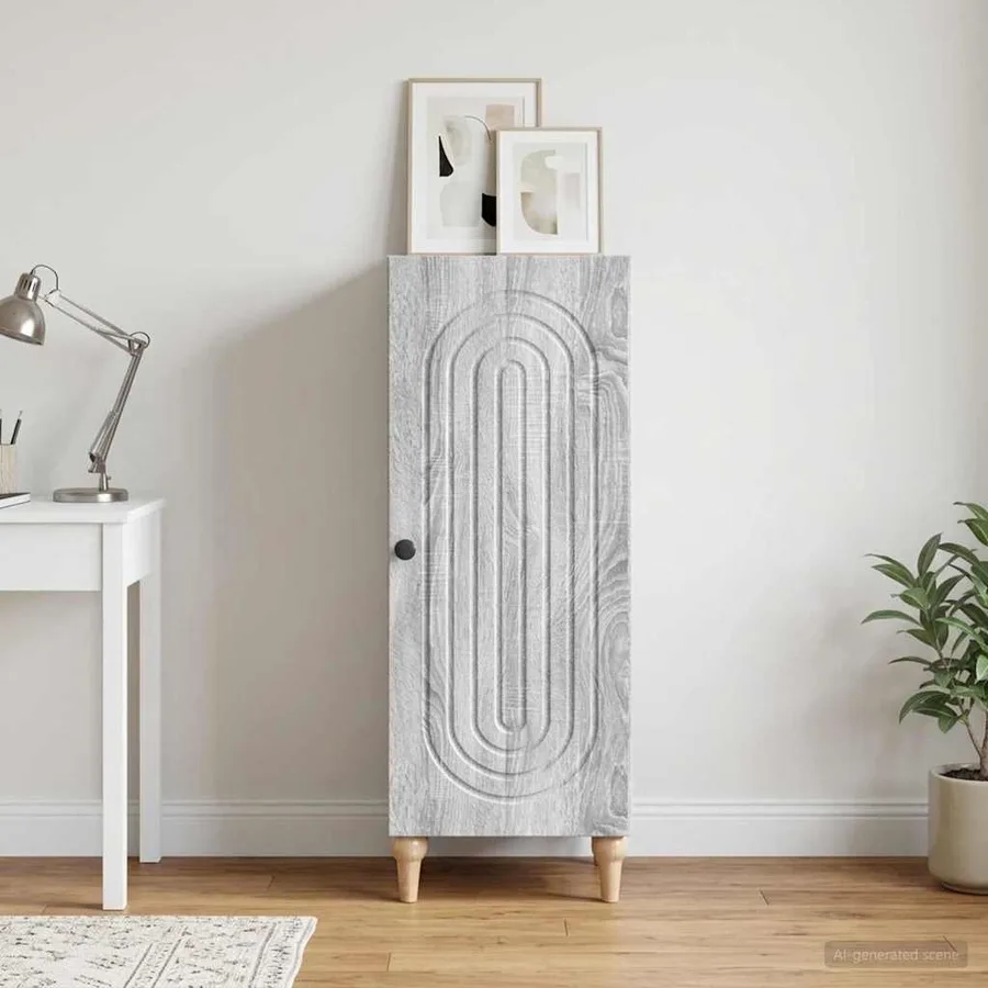 Buffet Sonoma gris 33 x 34,5 x 90 cm Bois d'ingénierie - 4