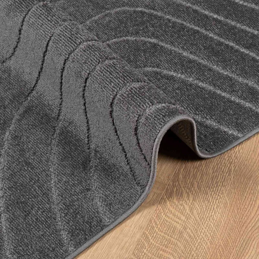 Tapis de surface PALMERAS Anthracite 340 x 240 cm Polyester - 5