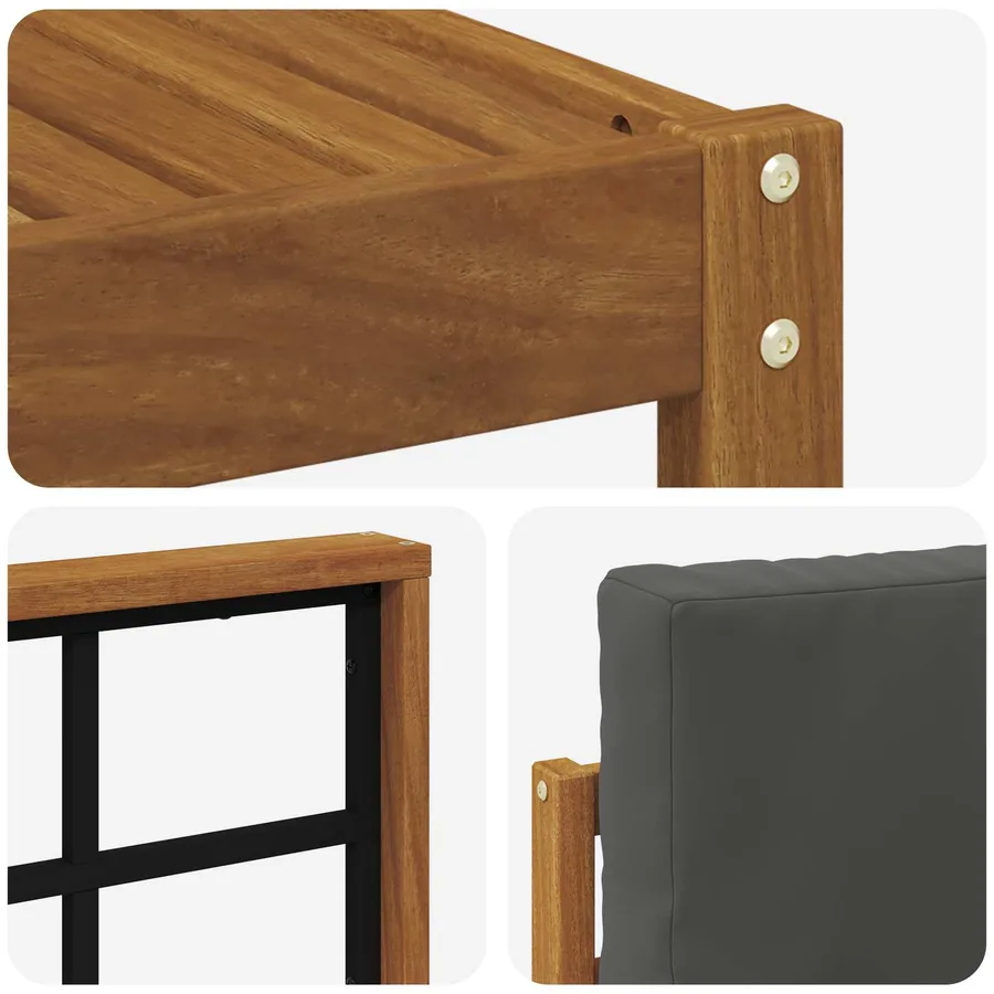 Ensemble de canapés d'extérieur 7 pcs Naturel et Anthracite - 6