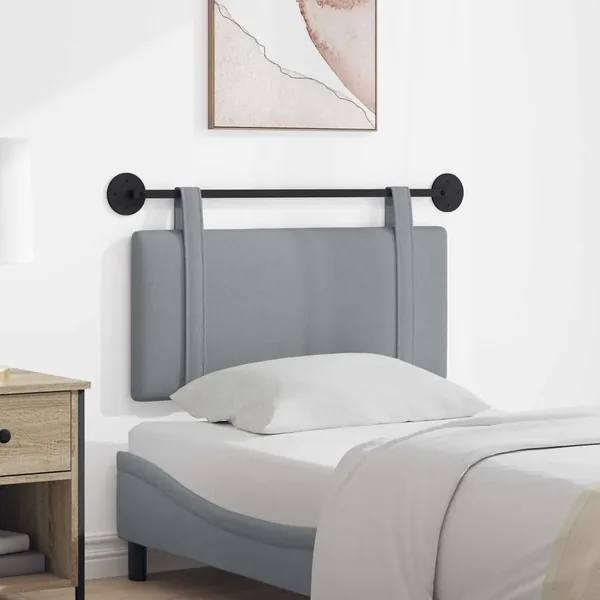 Tête de lit suspendue Gris clair Tissu