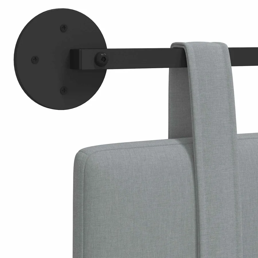 Tête de lit suspendue Gris clair Tissu - 9