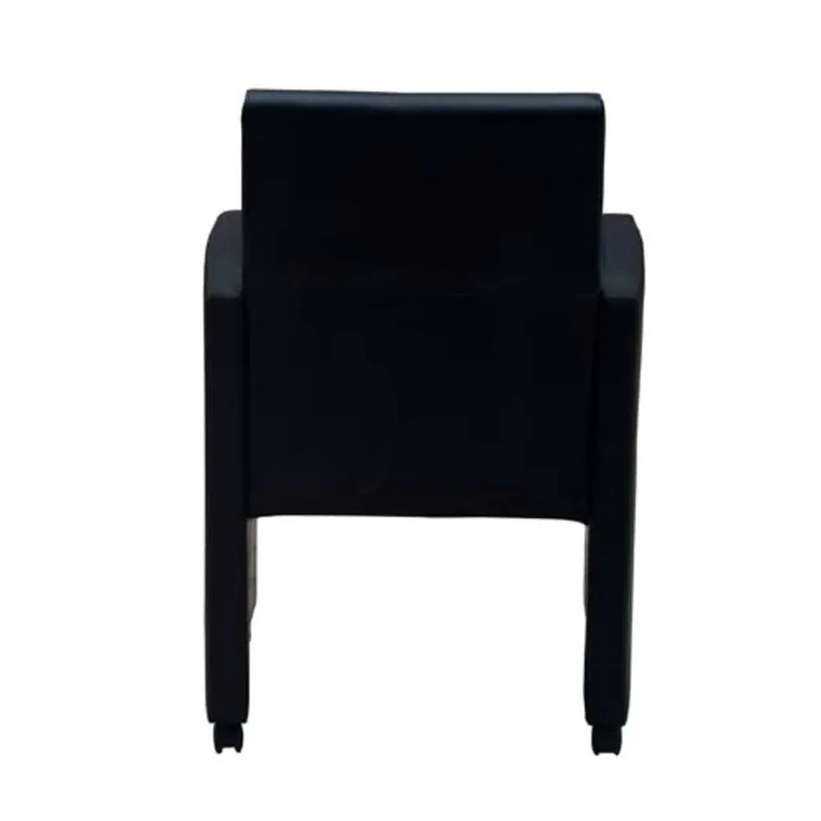 Chaises à manger lot de 2 noir similicuir - 6