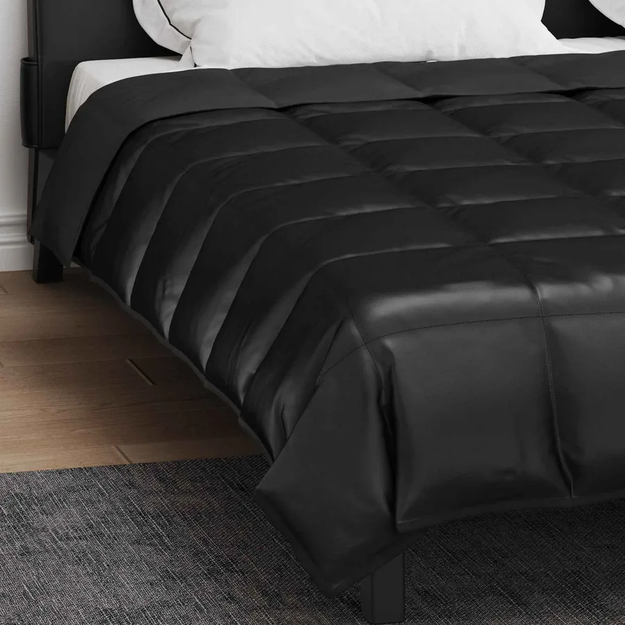 Duvet complet toute l'année Noir 200 x 200 cm - 4