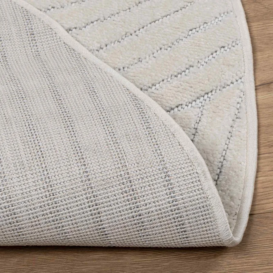 Tapis de surface Rond PALMERAS Crème Ø 200 CM Polyester - 2