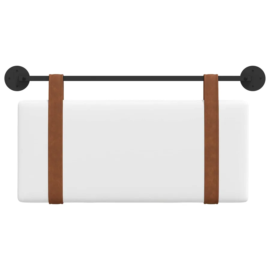 Tête de lit suspendue Blanc PU antique - 5