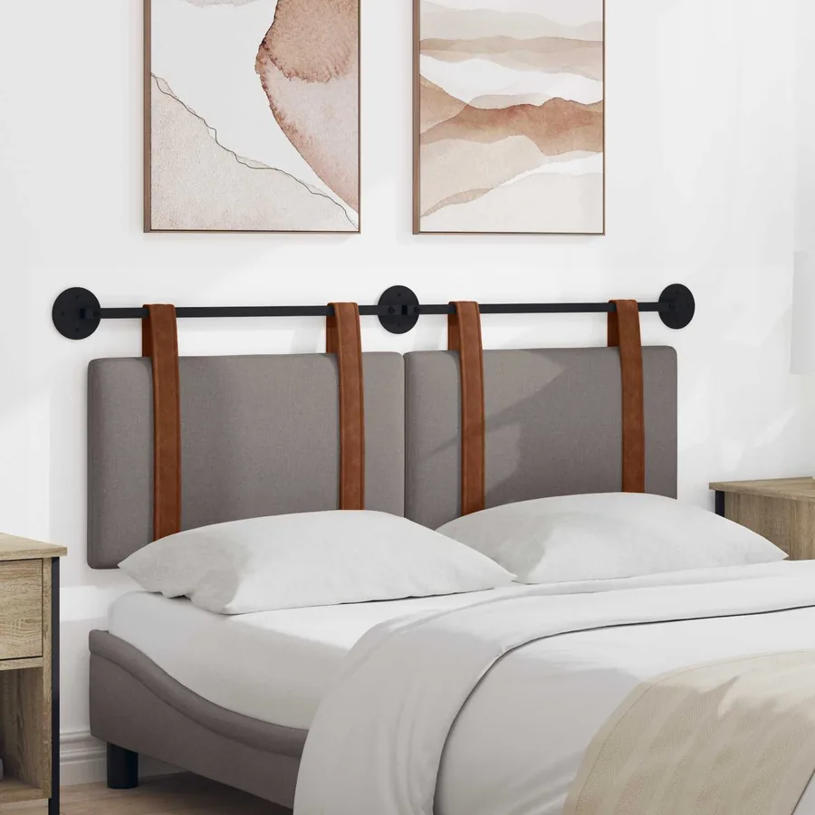 Tête de lit suspendue Uni Taupe 150 x 55 x 5 cm PU antique