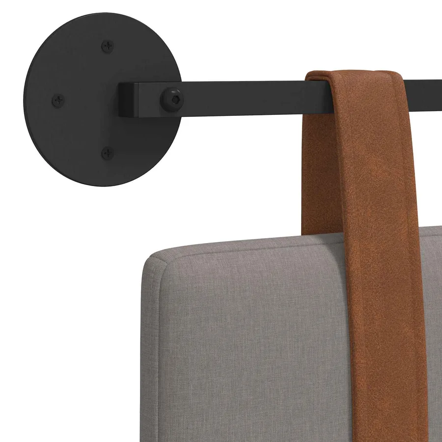 Tête de lit suspendue Uni Taupe 150 x 55 x 5 cm PU antique - 9
