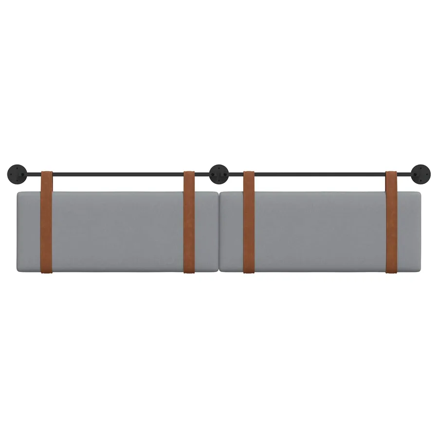 Tête de lit suspendue Gris clair PU antique - 5