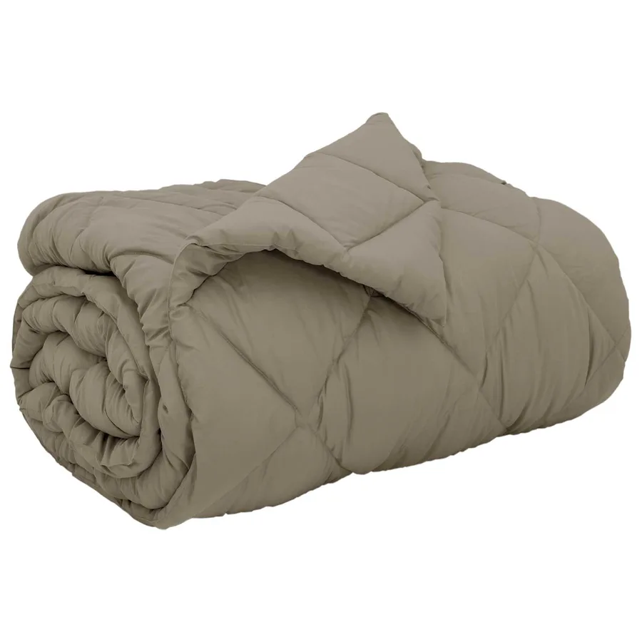Duvet d'hiver Gris clair 155 x 220 cm Microfibre - 2