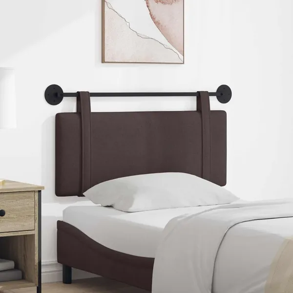 Tête de lit suspendue Marron foncé Tissu