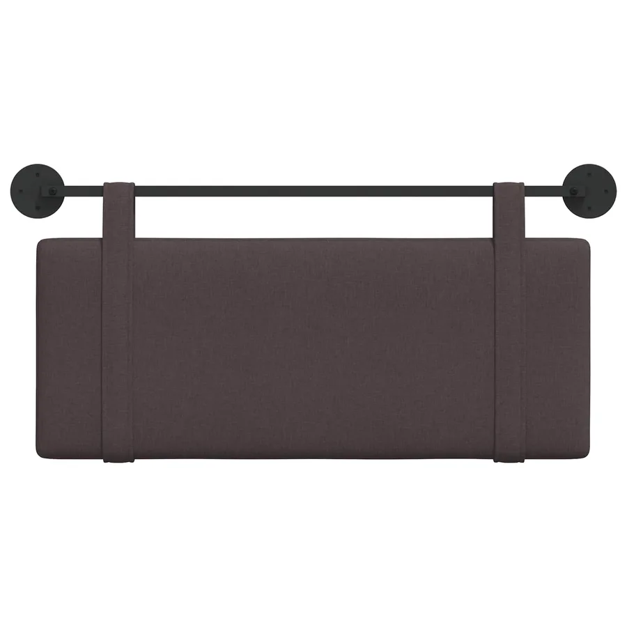 Tête de lit suspendue Marron foncé Tissu - 5