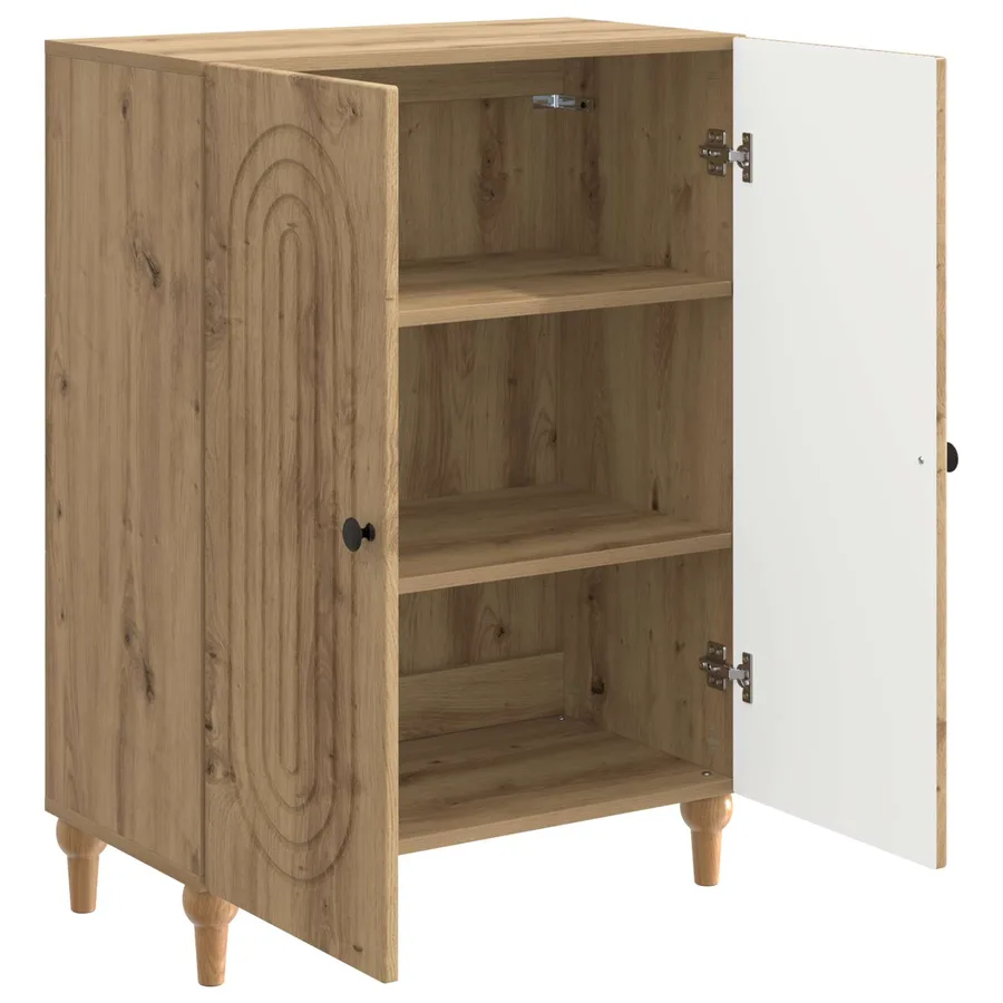 Buffet Chêne artisanal 66 x 34,5 x 90 cm Bois d'ingénierie - 5