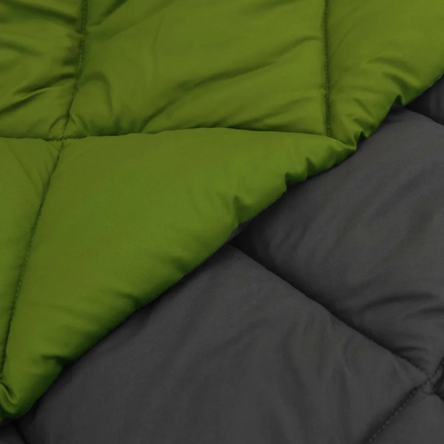 Duvet d'hiver Vert et Anthracite 135 x 200 cm Microfibre - 9