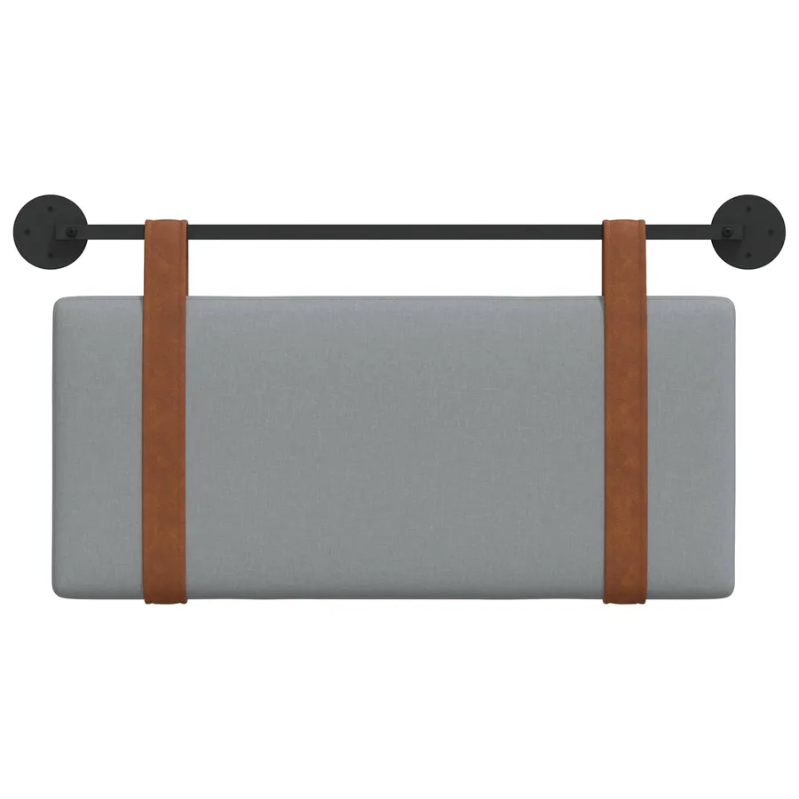 Tête de lit suspendue Gris clair PU antique - 5