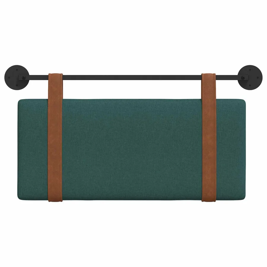 Tête de lit suspendue Vert foncé PU antique - 5