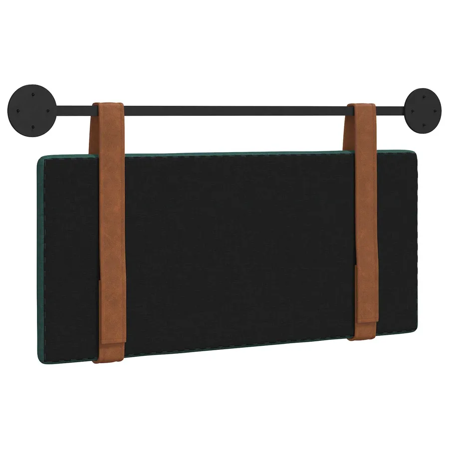 Tête de lit suspendue Vert foncé PU antique - 7