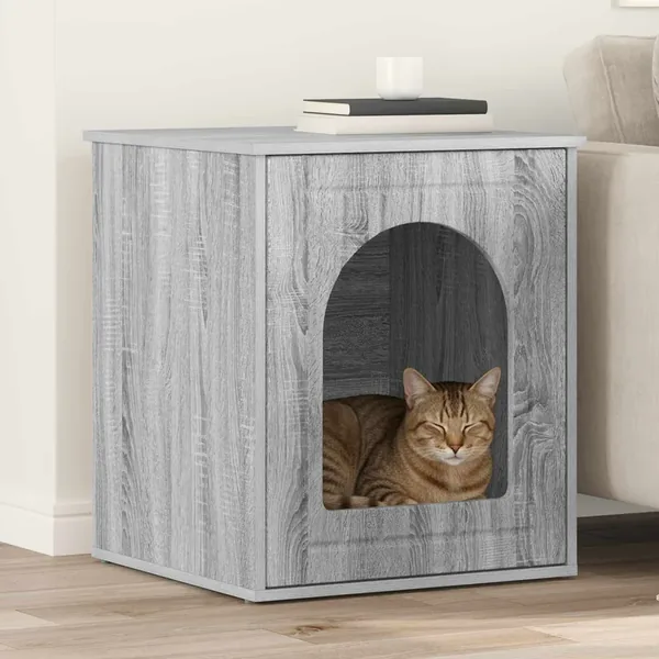 Maison pour chat Gris Sonoma 53 x 52 x 62 cm Bois d'ingénierie